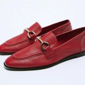 Zara Leather Slip-On Loafers